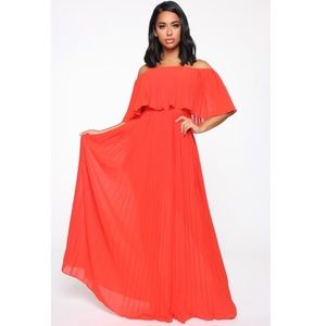 Tomato red summer dress